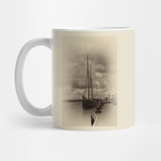 Antique Plate Tall Ship Mug